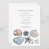 熱帯ビーチシェル披露宴招待状カード 招待状 (正面/裏面)