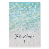 熱帯ビーチシーガラス&ストリングライト テーブルナンバー (裏面)