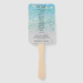 熱帯ビーチシーサイドストリングライト結婚ズ ハンドファン (裏面)