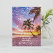 熱帯ビーチシーサイドデスティネーションウェディング 招待状 (スタンド正面)
