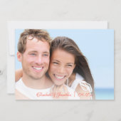 熱帯ビーチシーシェモダンル写真結婚ズ 招待状 (裏面)