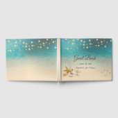 熱帯ビーチシーシェルハート結婚ズ ゲストブック (全面)