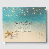 熱帯ビーチシーシェルハート結婚ズ ゲストブック (正面)
