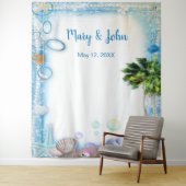 熱帯ビーチシーシェ結婚ルの写真の背景 タペストリー (インサイチュ)