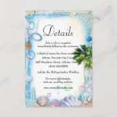 熱帯ビーチシーシェ結婚ル詳細 エンクロージャーカード (正面)