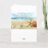 熱帯ビーチシーン結婚サンキューカード サンキューカード (裏面)