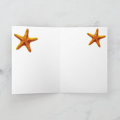 熱帯ビーチシーン結婚サンキューカード サンキューカード (内部)