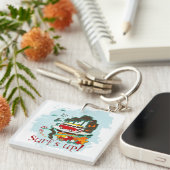 熱帯ビーチシーン キーホルダー (正面右)