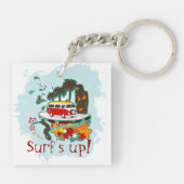 熱帯ビーチシーン キーホルダー (裏面)
