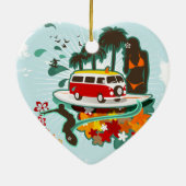 熱帯ビーチシーン セラミックオーナメント (裏面)