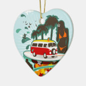 熱帯ビーチシーン セラミックオーナメント (左)