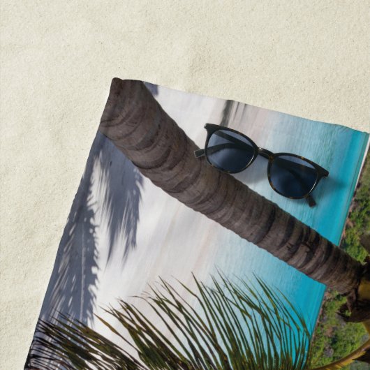 熱帯ビーチシーン ビーチタオル (インサイチュ)