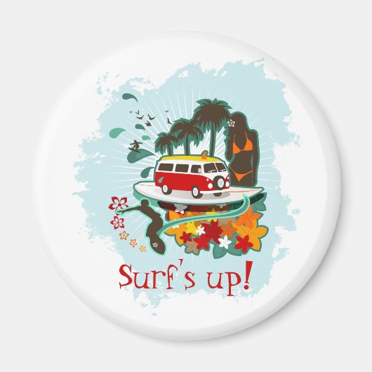 熱帯ビーチシーン マグネット (正面)