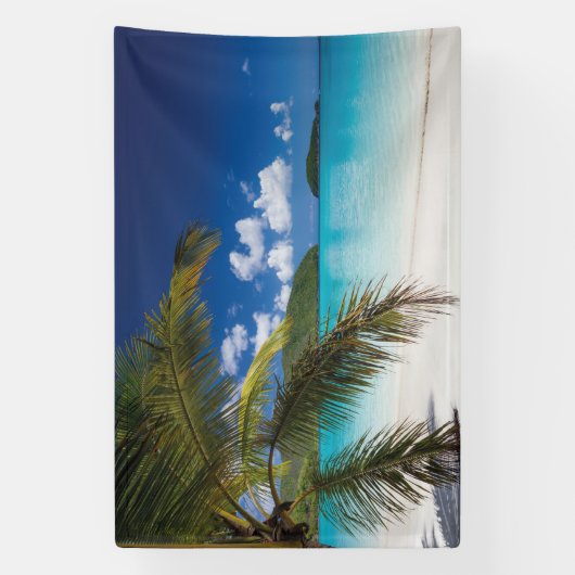 熱帯ビーチシーン 横断幕 (縦)