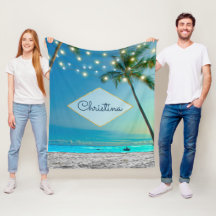 熱帯ビーチストリングライトパームツリー固有名