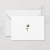 熱帯ビーチタイポグラフィ結婚サンキューカード ノートカード (裏面)