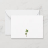 熱帯ビーチタイポグラフィ結婚サンキューカード ノートカード (裏面)