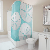 熱帯ビーチターコイズホワイトサンドドルコースト シャワーカーテン (インサイチュ)