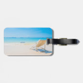 熱帯ビーチチェアサンドハワイアン花 ラゲッジタグ (裏面横)