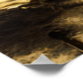 熱帯ビーチティール（緑がかった色）ウォーターパームツリービューティフルポス ポスター (角)