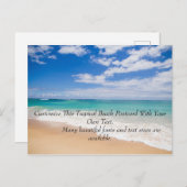 熱帯ビーチテンプレートFor Your Uns文字 案内ポストカード (正面/裏面)