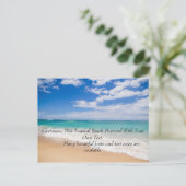 熱帯ビーチテンプレートFor Your Uns文字 案内ポストカード (スタンド正面)