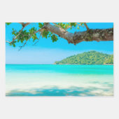 熱帯ビーチデコページ ラッピングペーパーシート (正面2)