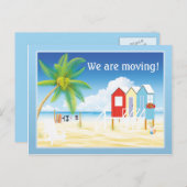 熱帯ビーチハッツの住所の変更 案内ポストカード (正面/裏面)