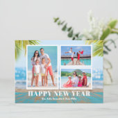 熱帯ビーチハッピーニューイヤー写真 シーズンカード (スタンド正面)