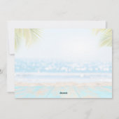 熱帯ビーチハッピーニューイヤー写真 シーズンカード (裏面)