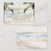 熱帯ビーチハネムーンウィッシュエンクロージャカード エンクロージャーカード (正面/裏面)