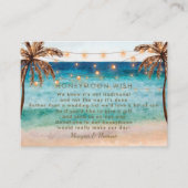熱帯ビーチハネムーンウィッシュエンクロージャカード エンクロージャーカード (正面)