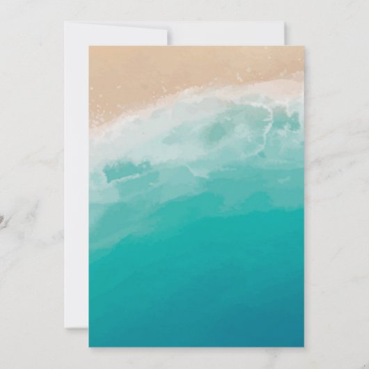 熱帯ビーチハート結婚ズ 招待状 (裏面)