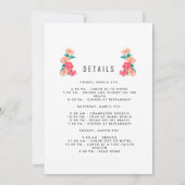 熱帯ビーチバチェロレッテ週末旅行 招待状 (裏面)