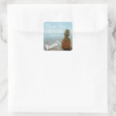 熱帯ビーチパイナップル結婚式の引き出物 スクエアシール (バッグ)