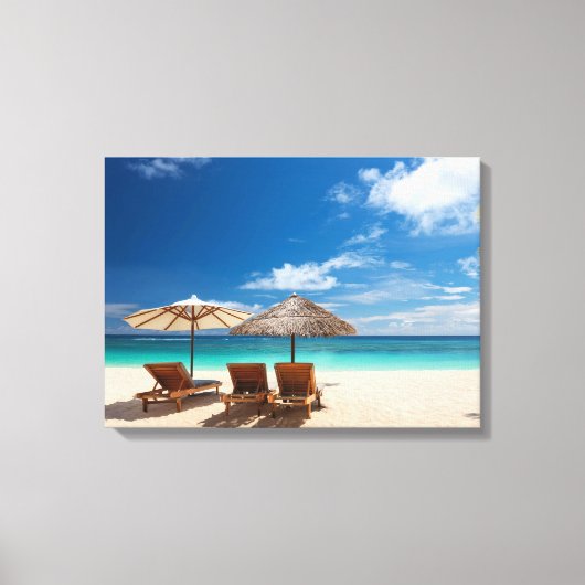 熱帯ビーチパノラマ キャンバスプリント (正面)