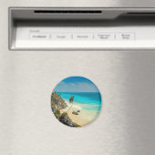 熱帯ビーチパラダイスウィズパームツリーズ マグネット (インサイチュ (食洗機))