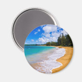 熱帯ビーチパラダイス，ハワイ マグネット (正面/裏面)