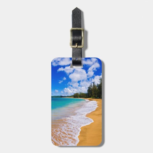 熱帯ビーチパラダイス、ハワイ ラゲッジタグ (正面縦)