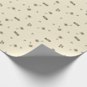 熱帯ビーチパーソナライズされた文字包装紙 ラッピングペーパー (角)