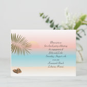 熱帯ビーチパーティの招待状 招待状 (スタンド正面)