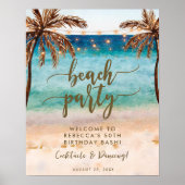 熱帯ビーチパーティー歓迎ポスター ポスター (正面)