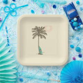 熱帯ビーチパーティー紙プレート ペーパープレート (パーティー)
