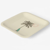 熱帯ビーチパーティー紙プレート ペーパープレート (傾斜あり)