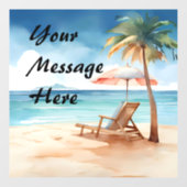 熱帯ビーチパーティー ウィンドウサイン (シート)