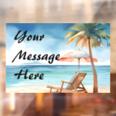 熱帯ビーチパーティー ウィンドウサイン (シート2)