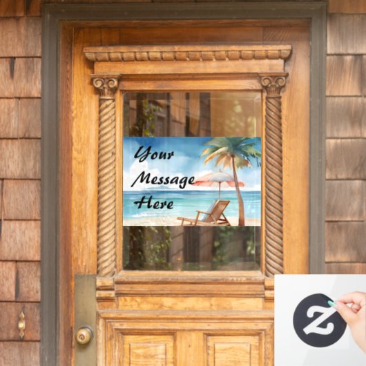 熱帯ビーチパーティー ウィンドウサイン (ホームデコレーション)