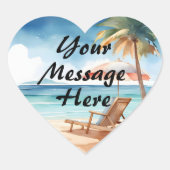 熱帯ビーチパーティー ハートシール (正面)