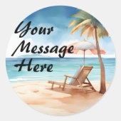 熱帯ビーチパーティー ラウンドシール (正面)