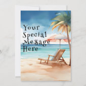 熱帯ビーチパーティー 招待状 (裏面)